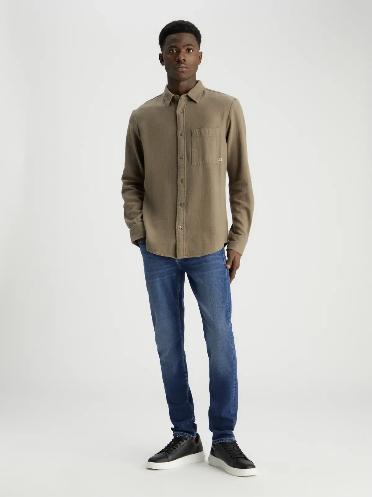 Calvin Klein SLIM TAPER Erkek Lacivert Kot Pantolon