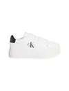 Calvin Klein BOLD FLATF LOW LACE, 01W Beyaz Kadın Spor Ayakkabı & Sneaker