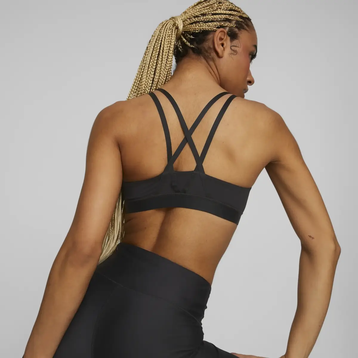 Puma Low Impact Elite Strappy Bra Siyah Kadın Tayt