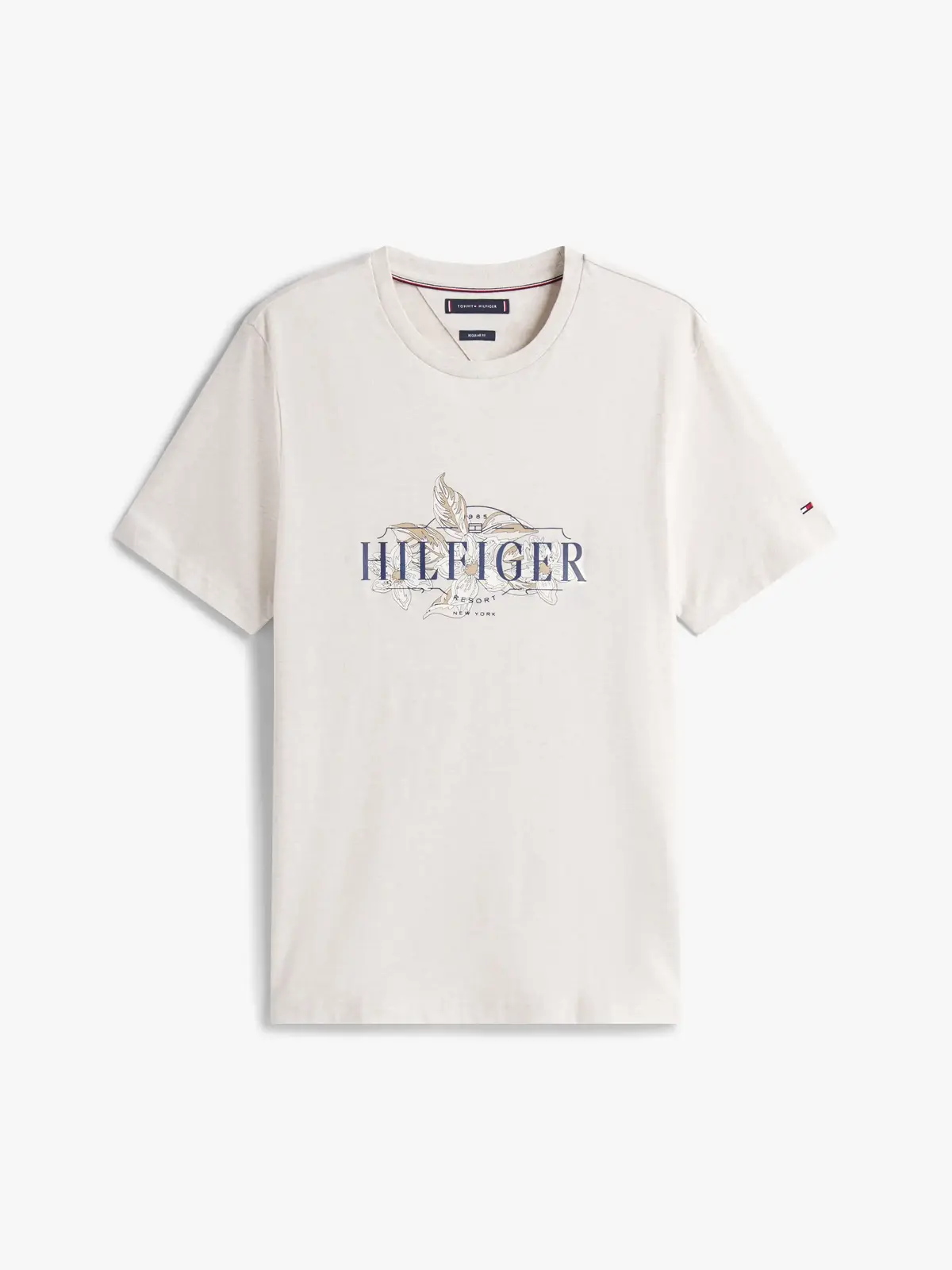 Tommy Hilfiger TROPICAL FLORAL HILF Erkek Beyaz T-Shirt