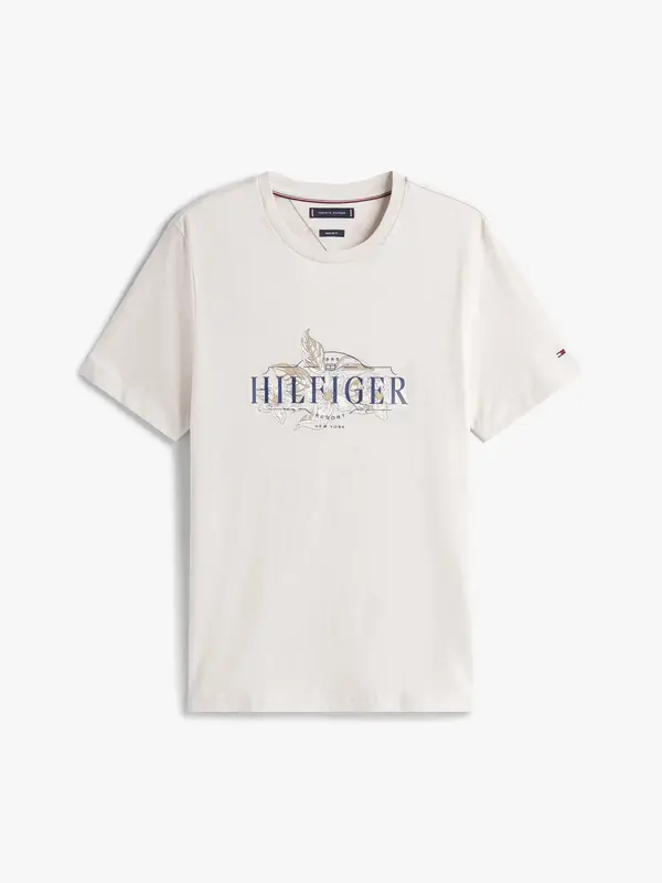 Tommy Hilfiger TROPICAL FLORAL HILF Erkek Beyaz T-Shirt