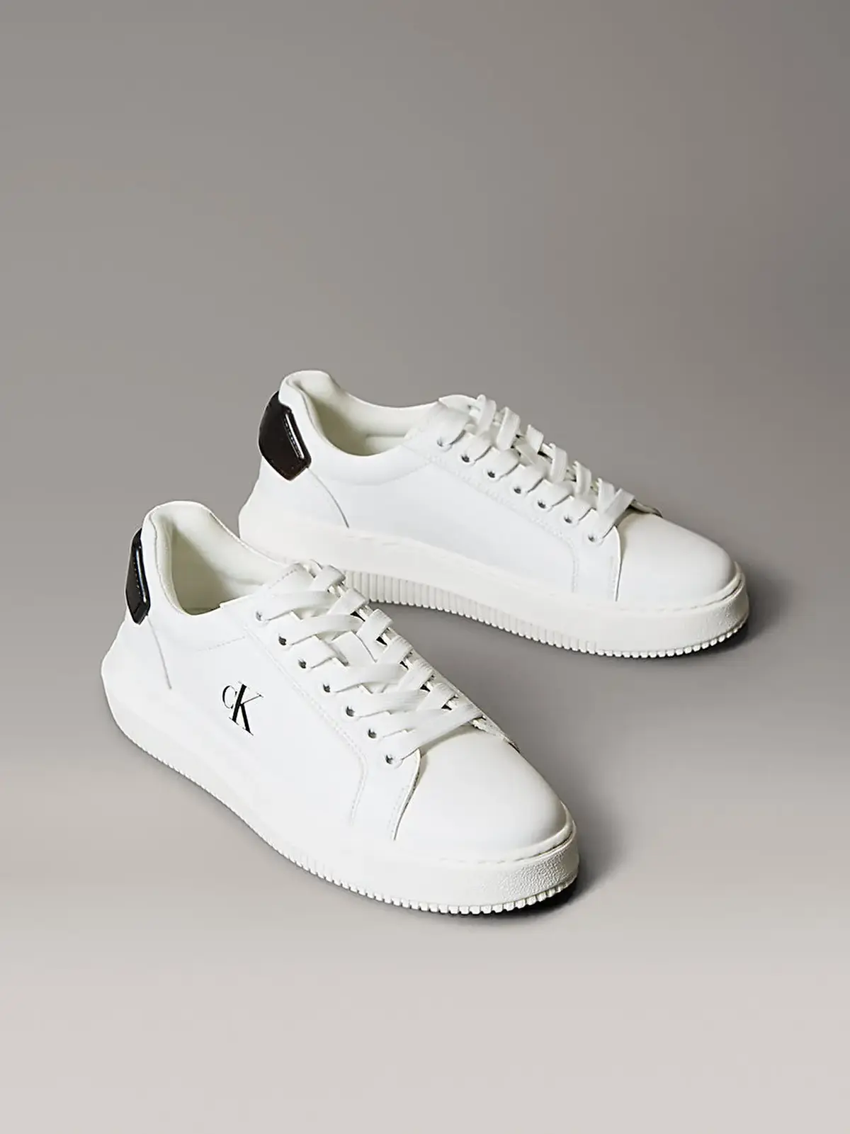 Calvin Klein CHUNKY CUPSOLE RU PATCH LTH WN Beyaz Kadın Günlük Spor Ayakkabı