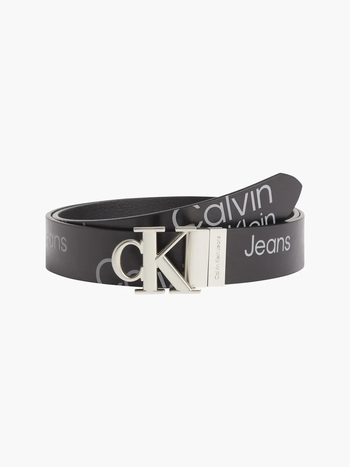 Calvin Klein ROUND MONO PLAQUE RE Erkek Siyah Kemer