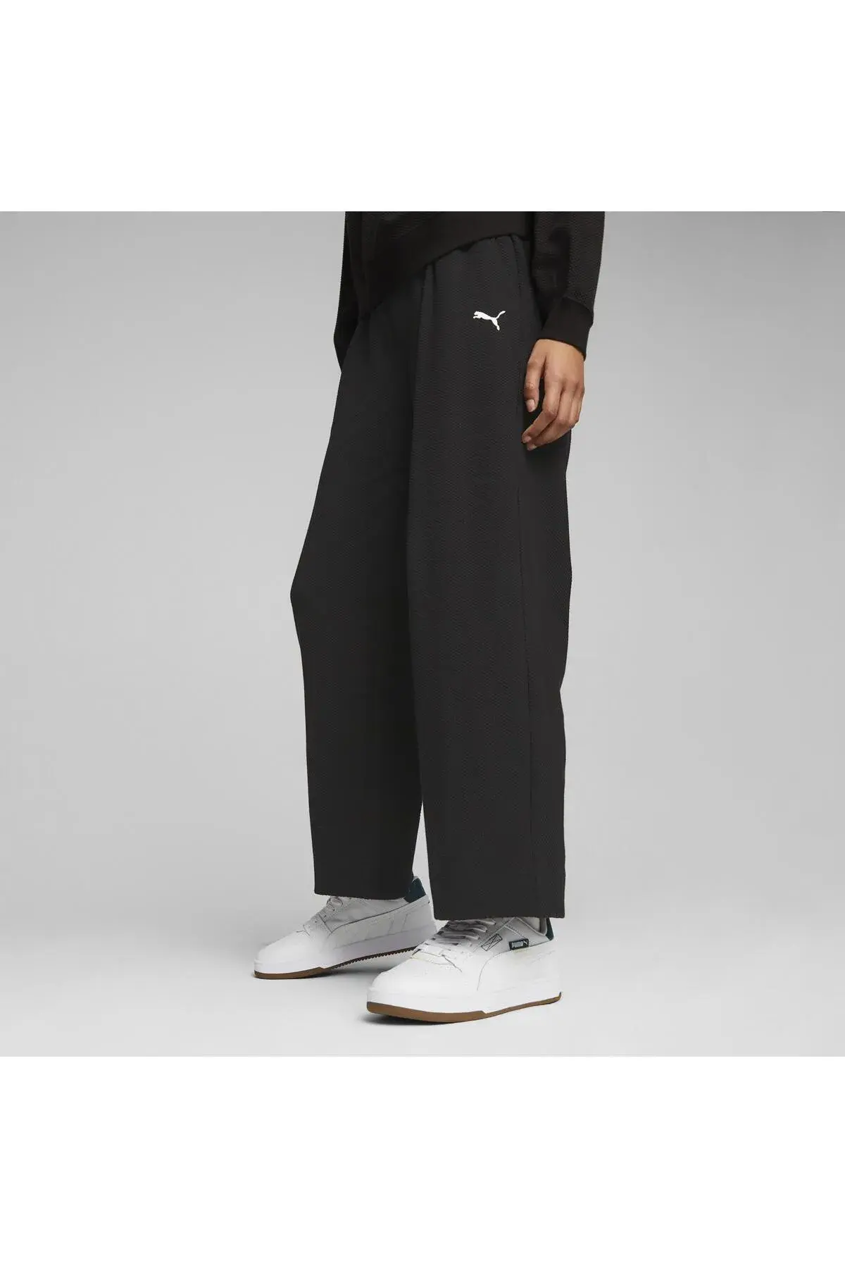 Puma HER High Waist Straight Pants Siyah Kadın Eşofman Altı