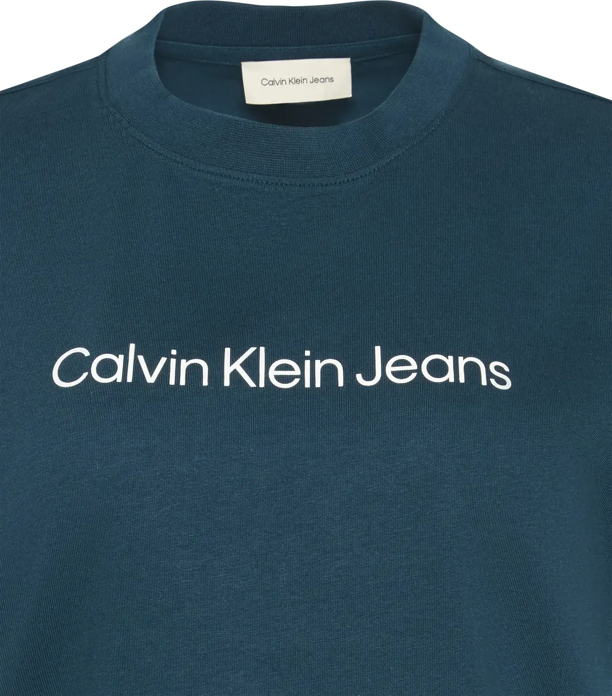 Calvin Klein A- INST LOGO CLASSIC TEE SS Kadın Yeşil T-Shirt