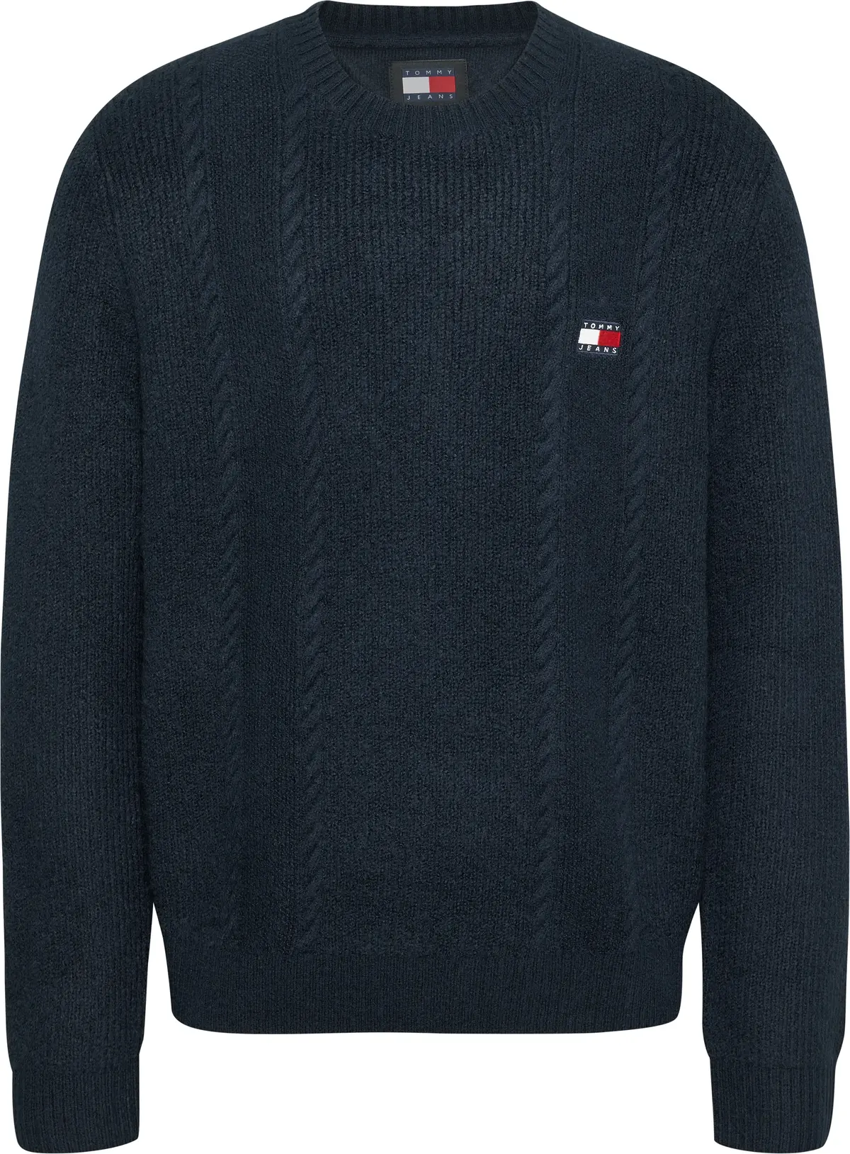 Tommy Hilfiger TJM SLIM CABLE KNIT Erkek Lacivert Kazak