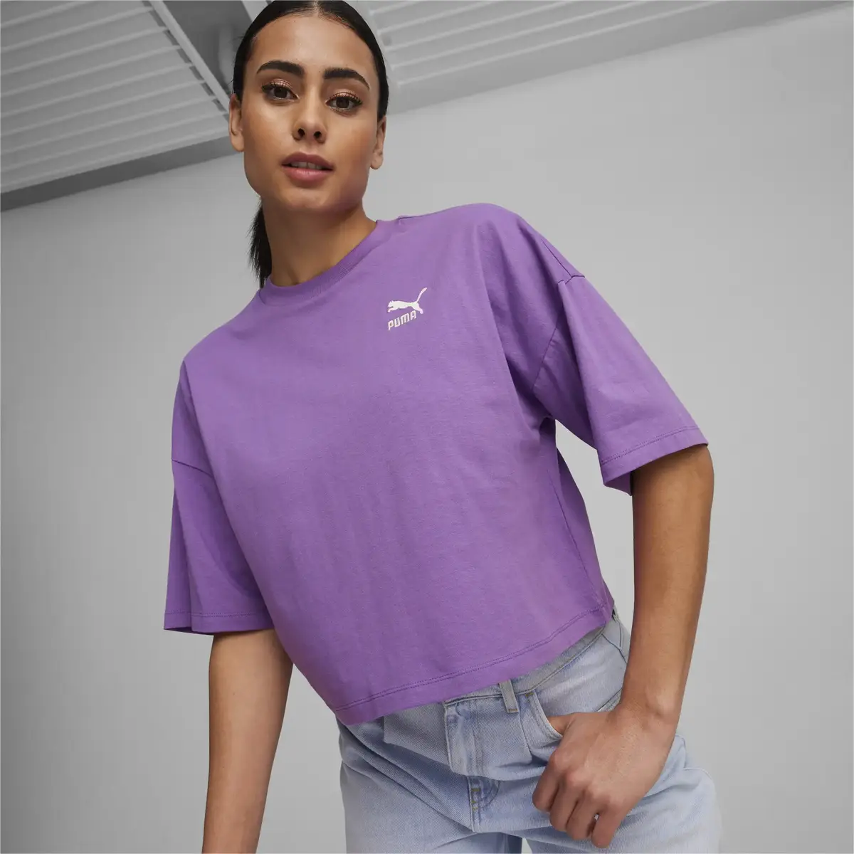 Puma BETTER CLASSICS Tee Mor Kadın Tişört