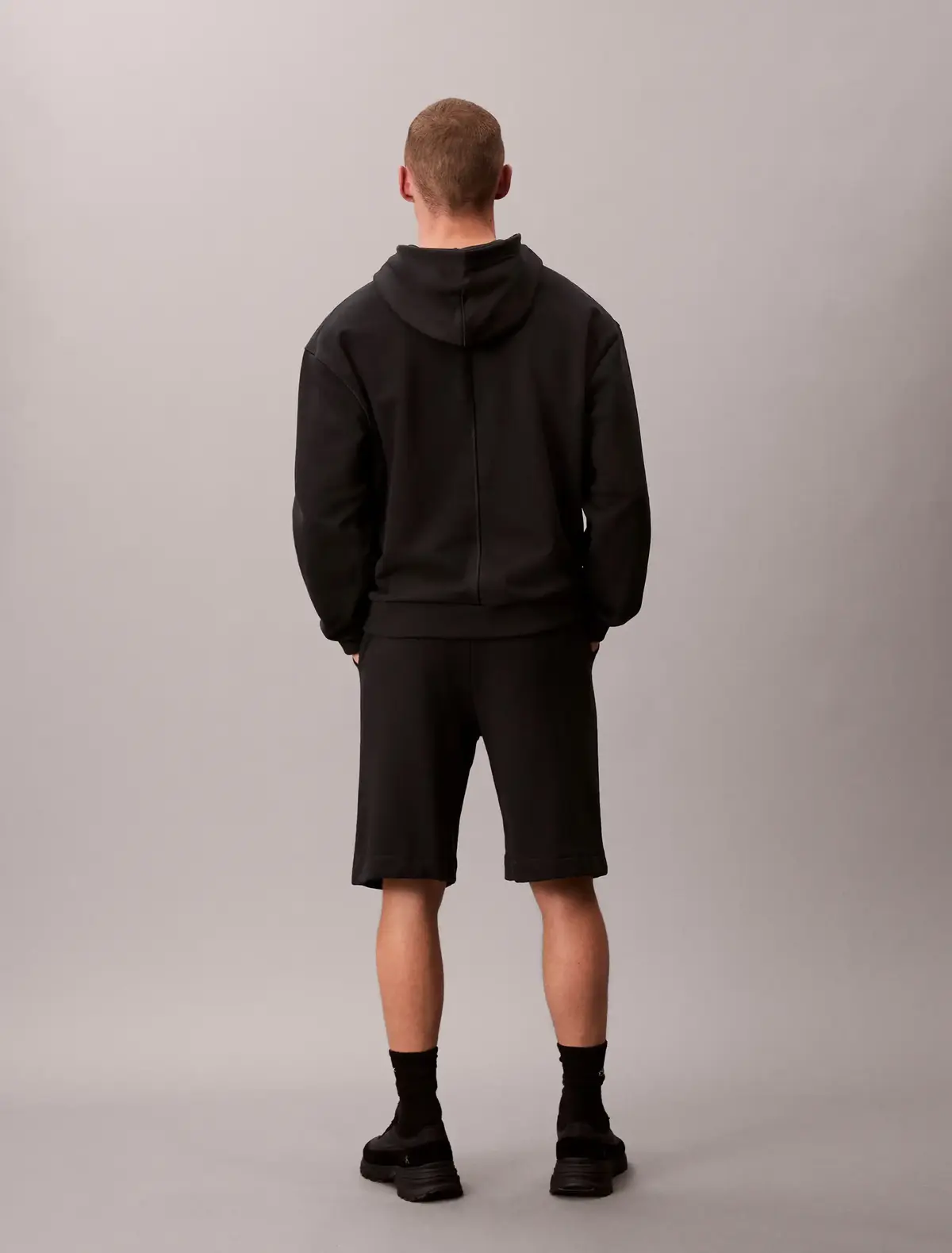 Calvin Klein FLEECE SHORT, Siyah Erkek Bermuda Şort