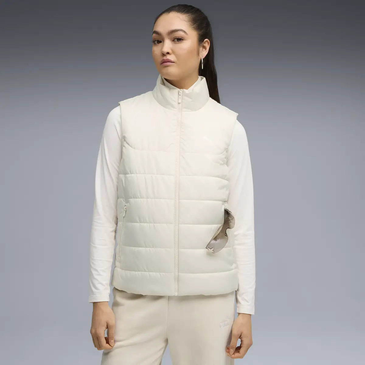 PUMA ESS Padded Vest Krem Kadın Yelek
