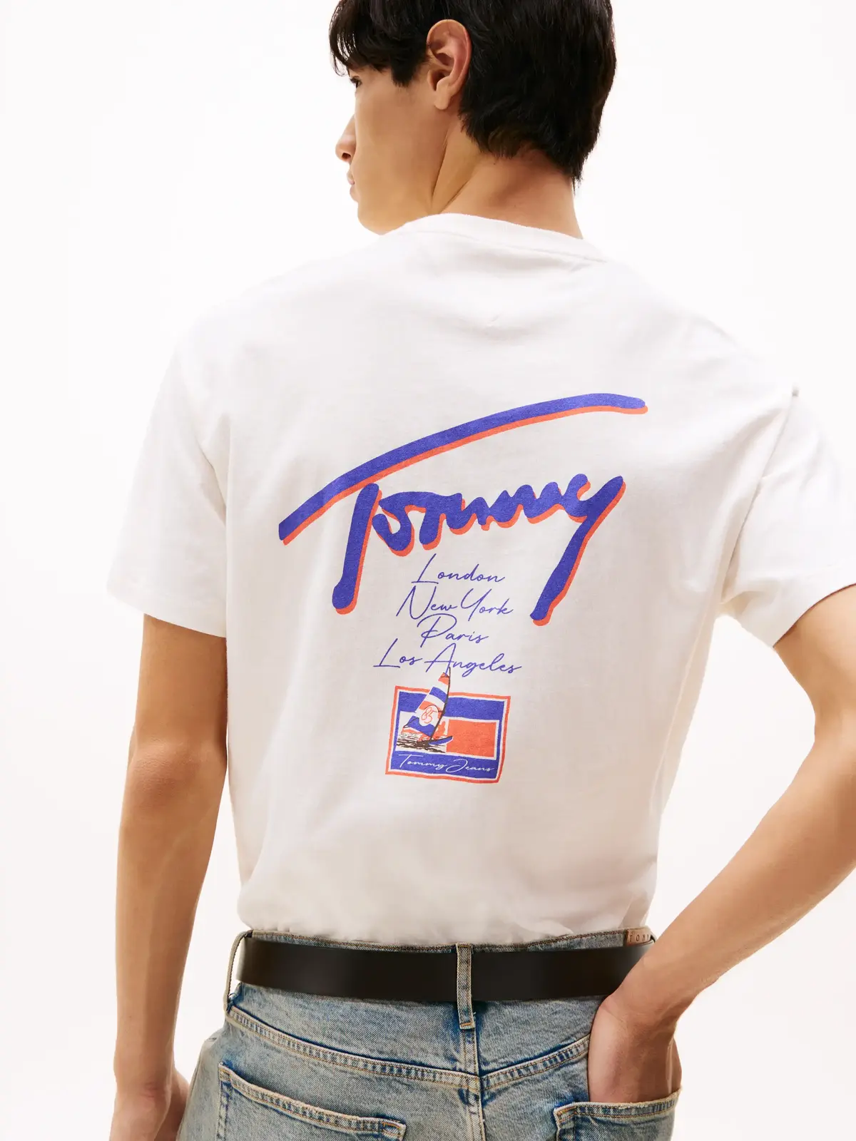 Tommy Hilfiger TJM RLX FADED GRAPHI, YBH Krem Erkek T-Shirt & Polo