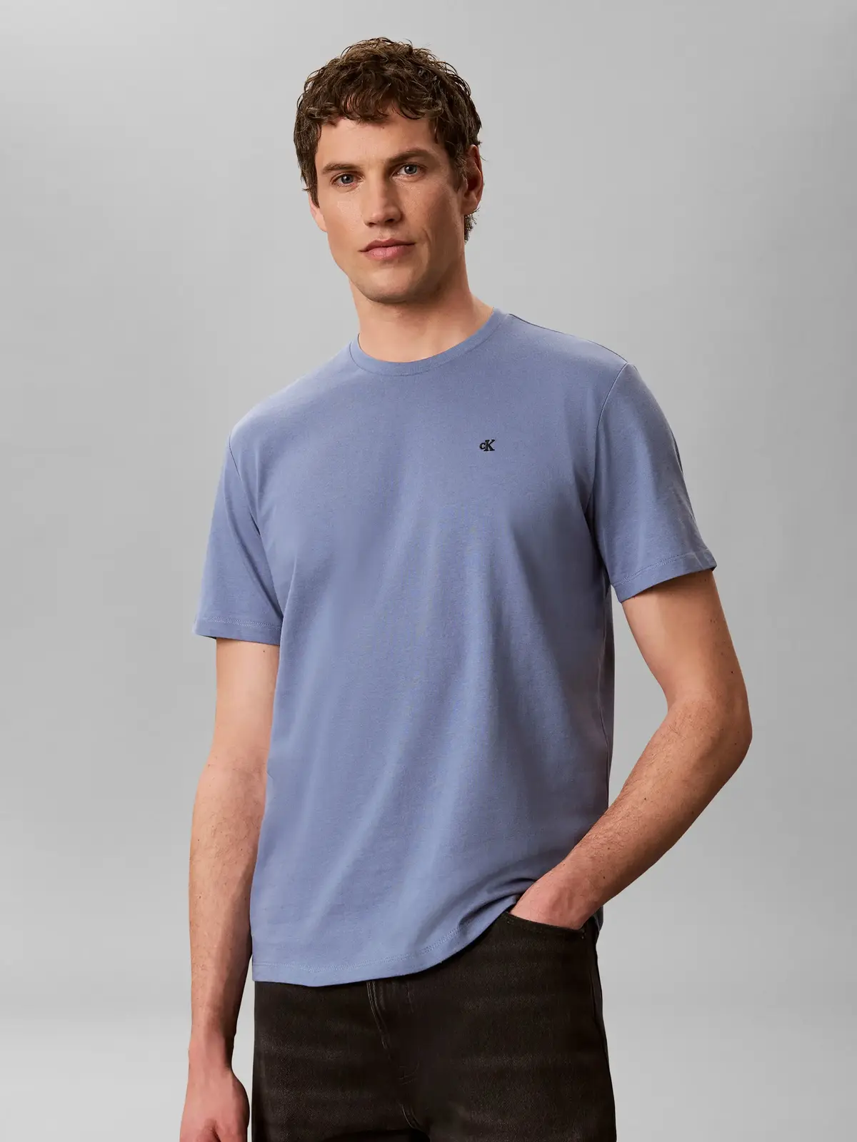Calvin Klein SS CLASSIC MONOGRAM, C4I Mavi Erkek T-Shirt