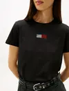 Tommy Hilfiger TJW REG PARTY FLAG T Siyah Kadın T-Shirt