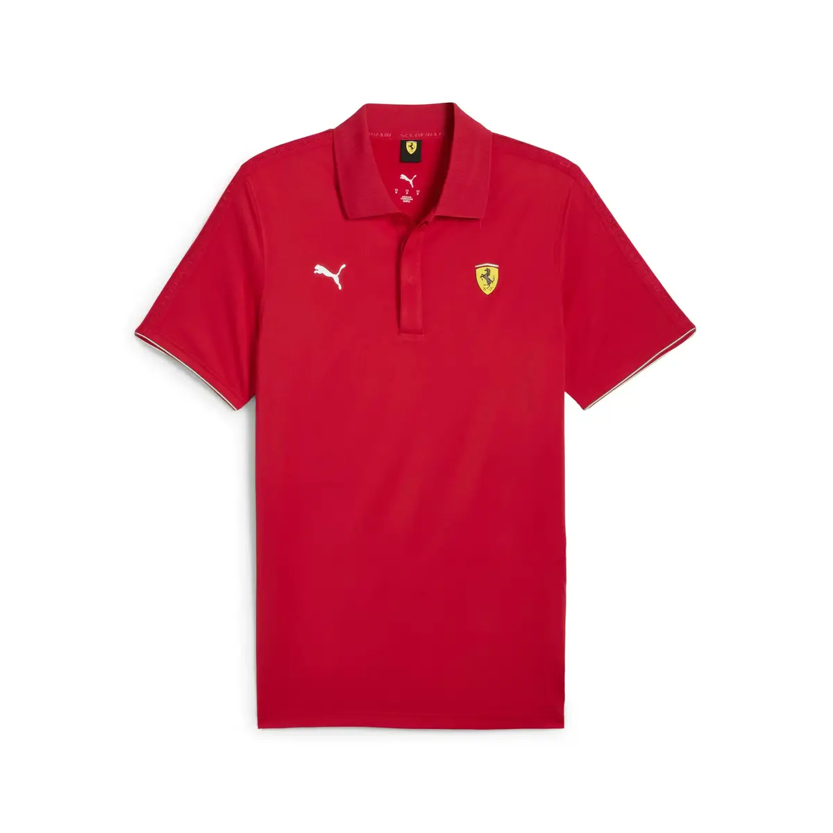 PUMA Ferrari Race Cloudspun Polo Kırmızı Erkek Polo T-Shirt