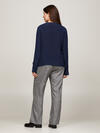 Tommy Hilfiger VISCOSE CREPE V-NECK Kadın Siyah Gömlek