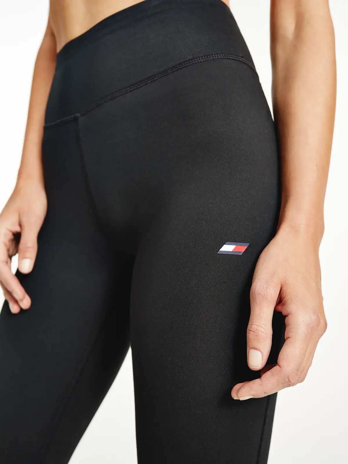 Tommy Hilfiger RW GRAPHIC LEGGING Kadın Siyah Tayt