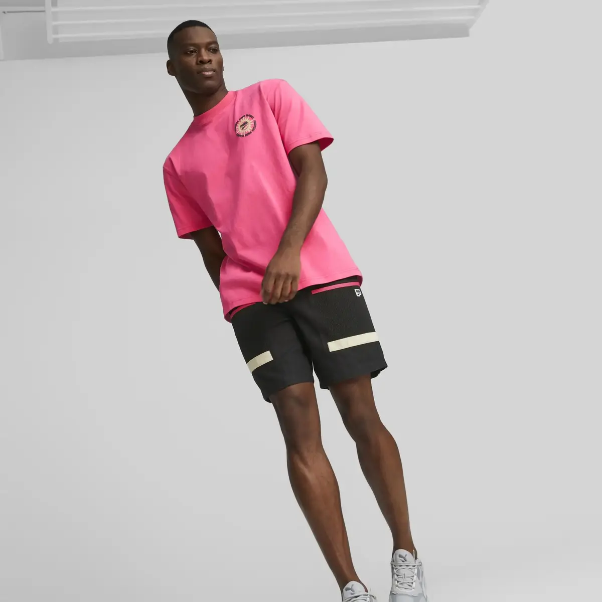 Puma DOWNTOWN Graphic Tee Pembe Erkek/Unisex T-Shirt