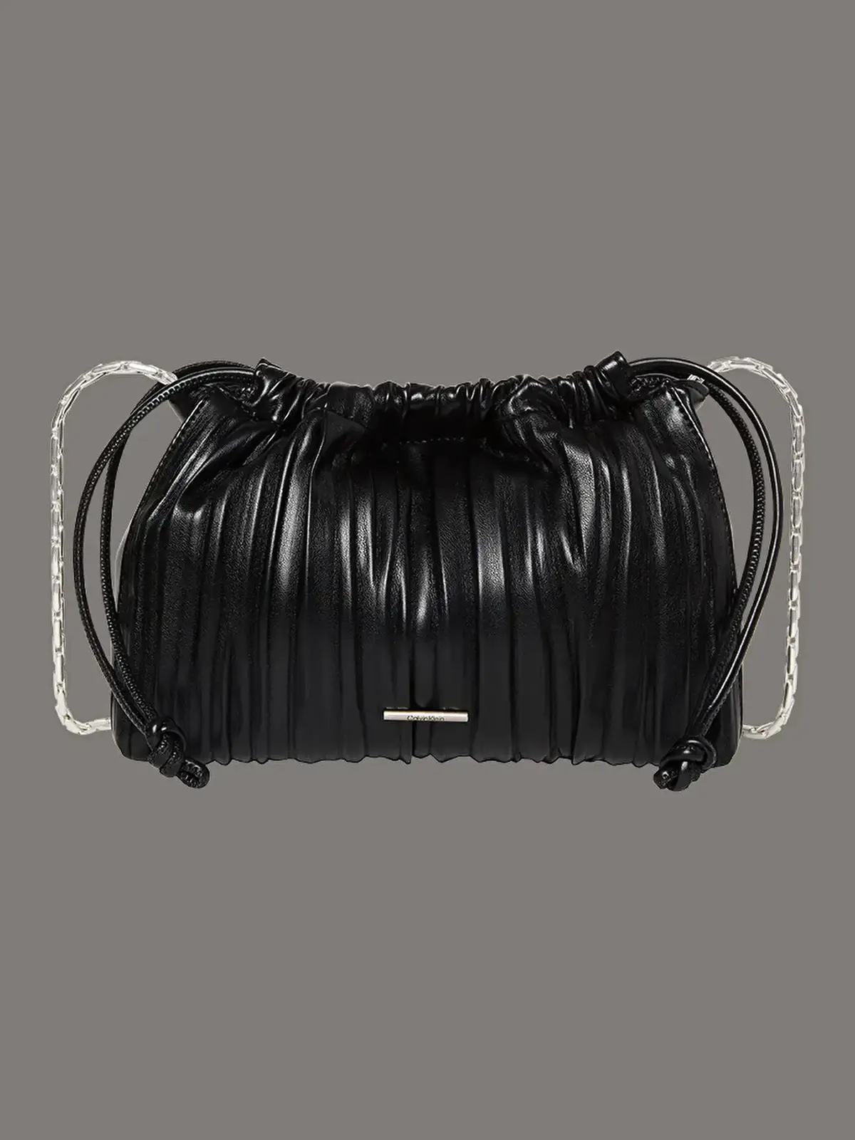 Calvin Klein PLISSE DRAWSTRING BAG Siyah Kadın El Çantası