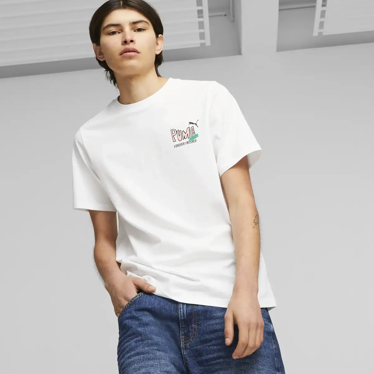 Puma GRAPHICS PUMA JUICERY Tee Beyaz Erkek T-shirt