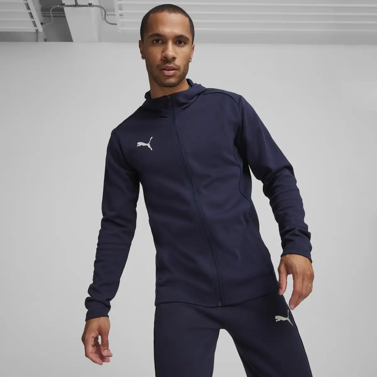 Puma teamFINAL Casuals Hooded Jkt Lacivert Erkek Fermuarlı Hoodie