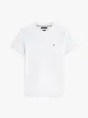 Tommy Hilfiger LUXURY INTERLOCK TEE, YBR Beyaz Erkek T-Shirt & Polo