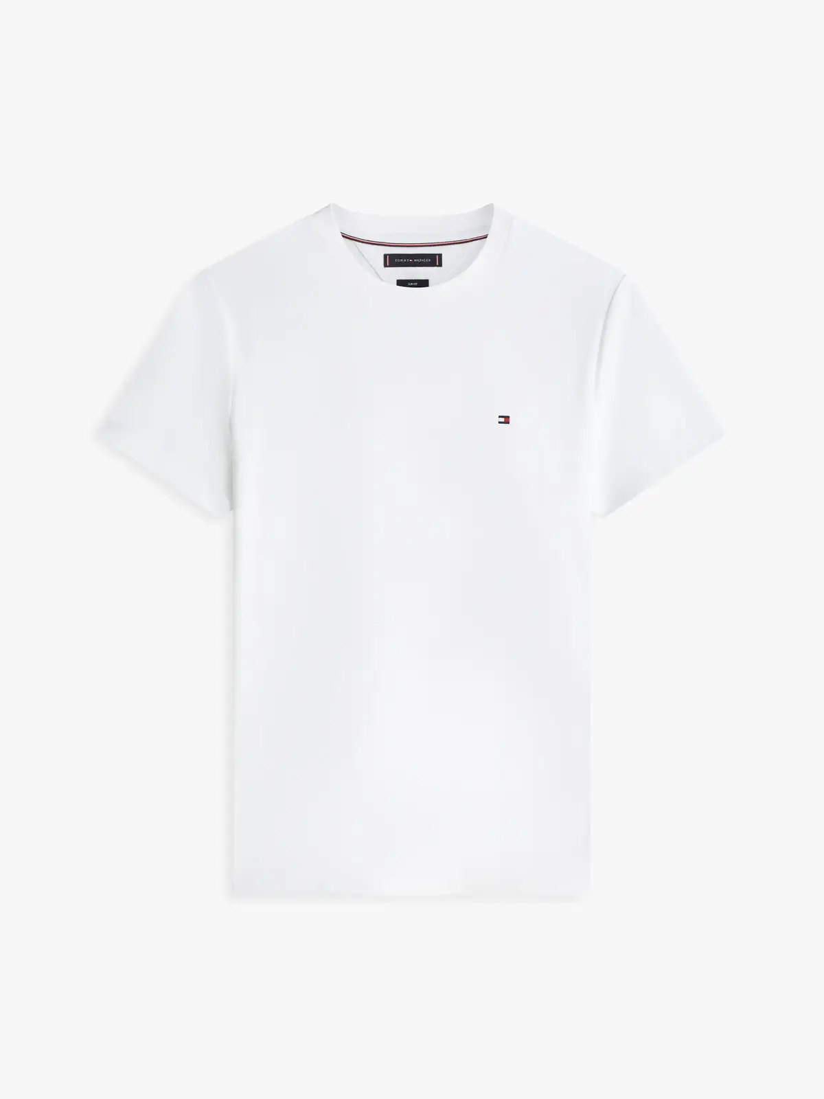Tommy Hilfiger LUXURY INTERLOCK TEE, YBR Beyaz Erkek T-Shirt & Polo