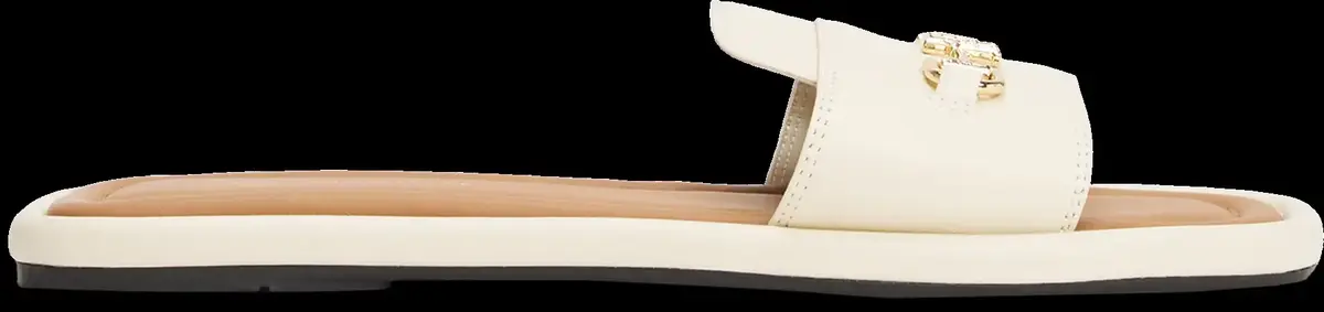 Tommy Hilfiger LEATHER HORSEBIT MUL, ACJ Krem Kadın Terlik