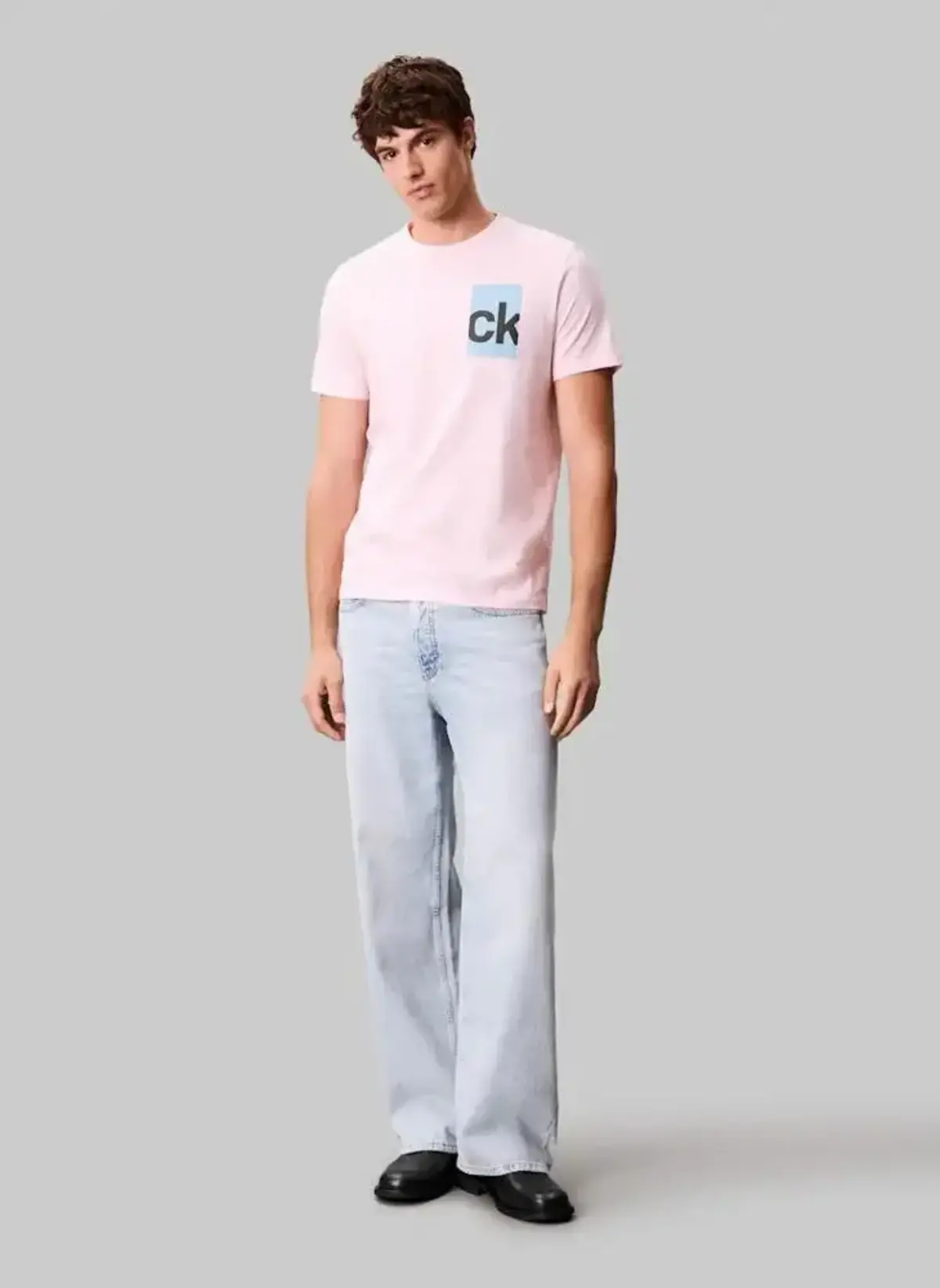Calvin Klein SS 30s EU BH BOX GRAPHIC TEE Pembe Erkek Tişört