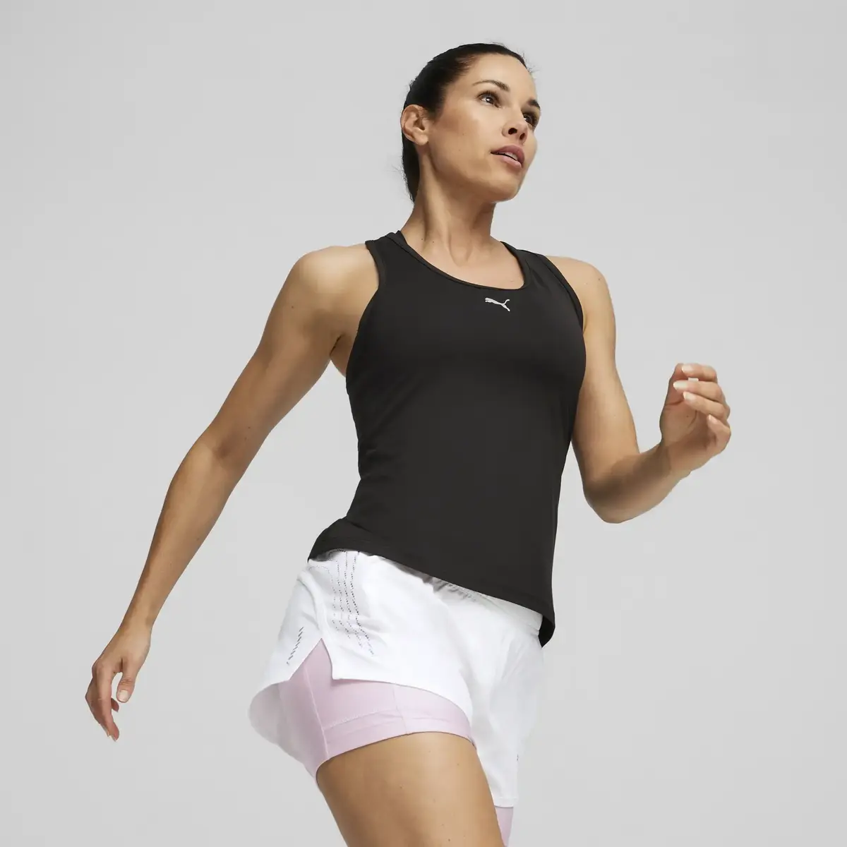 Puma RUN CLOUDSPUN TANK W Siyah Kadın T-Shirt & Polo