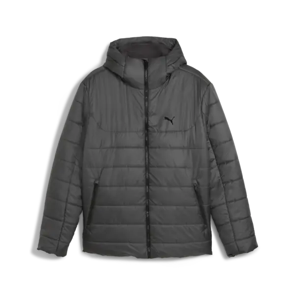 PUMA ESS Hooded Padded Jacket Erkek Siyah Mont