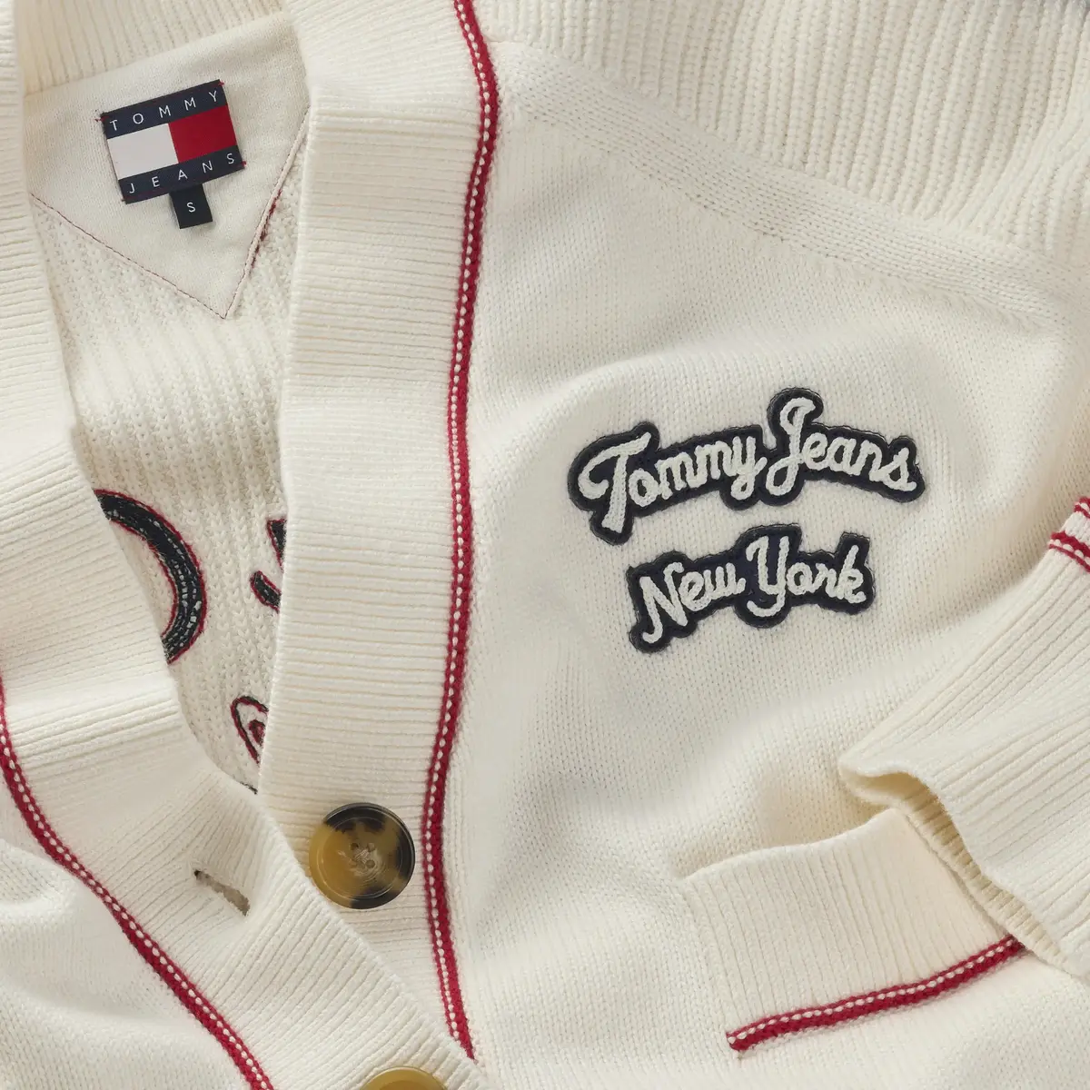 Tommy Hilfiger TJCW PREP VARSITY CA, YBH Krem Kadın Kazak