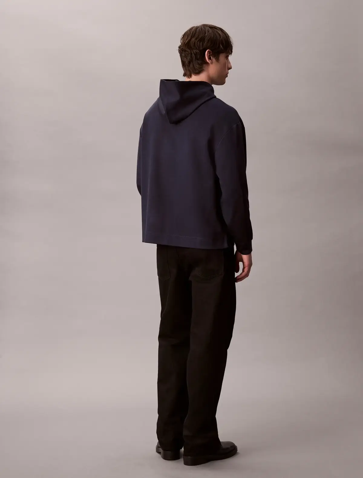 Calvin Klein LS STRETCH WOOL BLEN Siyah Erkek Sweatshirt