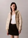 Calvin Klein SHINE PUFFER JACKET Krem Kadın Şişme Mont