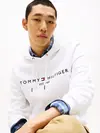 Tommy Hilfiger TOMMY LOGO HOODY, YBR Beyaz Erkek Sweatshirt