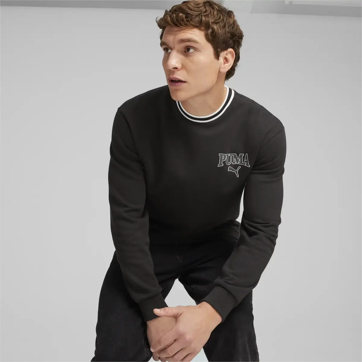 Puma SQUAD Crew TR Siyah Erkek Sweatshirt