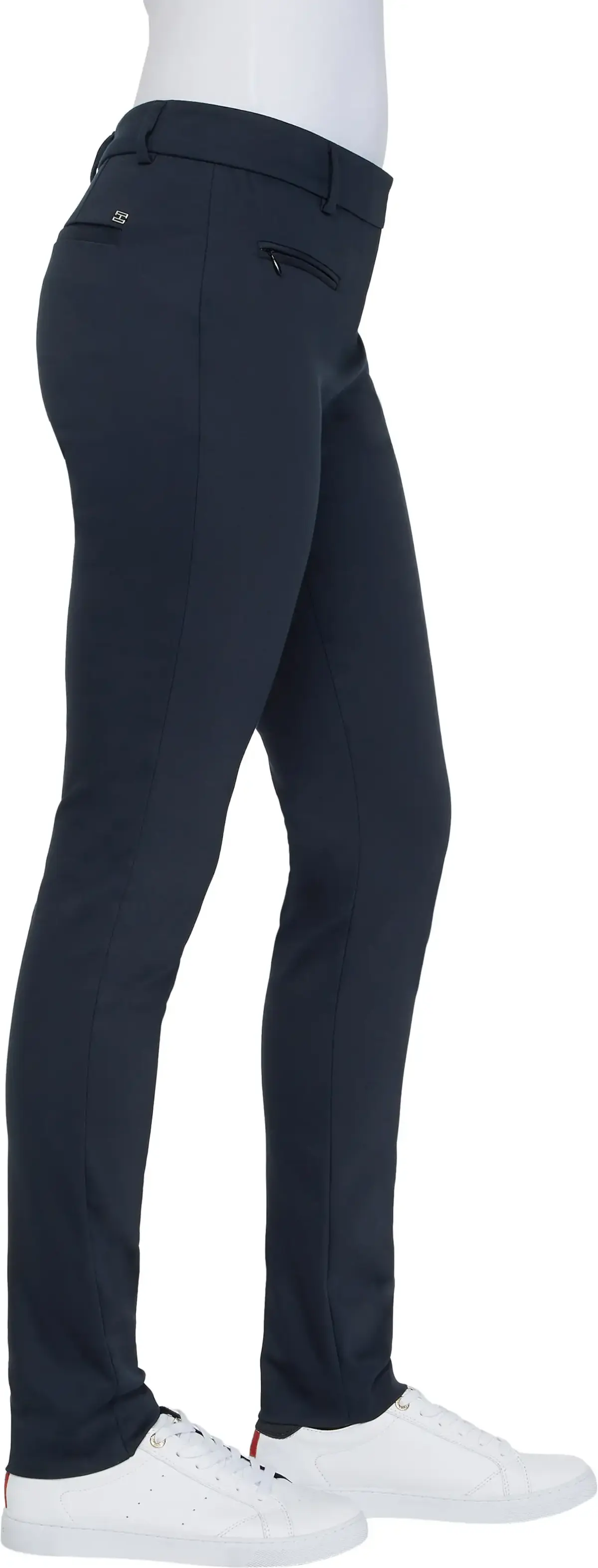 Tommy Hilfiger HERITAGE SLIM FIT PA Kadın Siyah Geniş Paça Pantolon