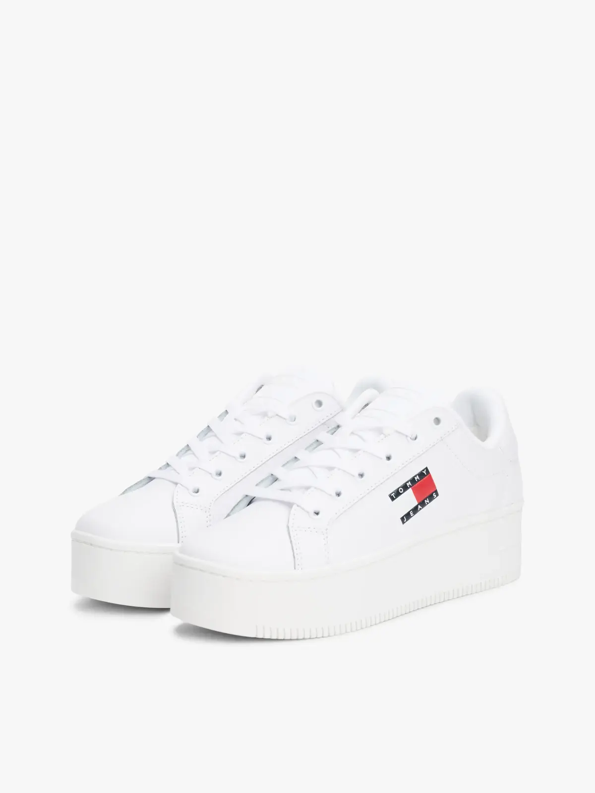 Tommy Hilfiger TJW FLATFORM ESS, YBS Beyaz Kadın Spor Ayakkabı & Sneaker