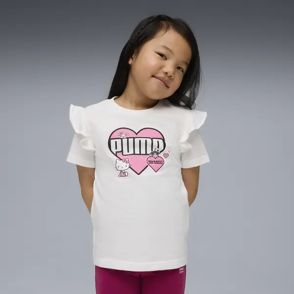Puma X HK&FR Ruffle Tee Beyaz Kız Çocuk Tişört