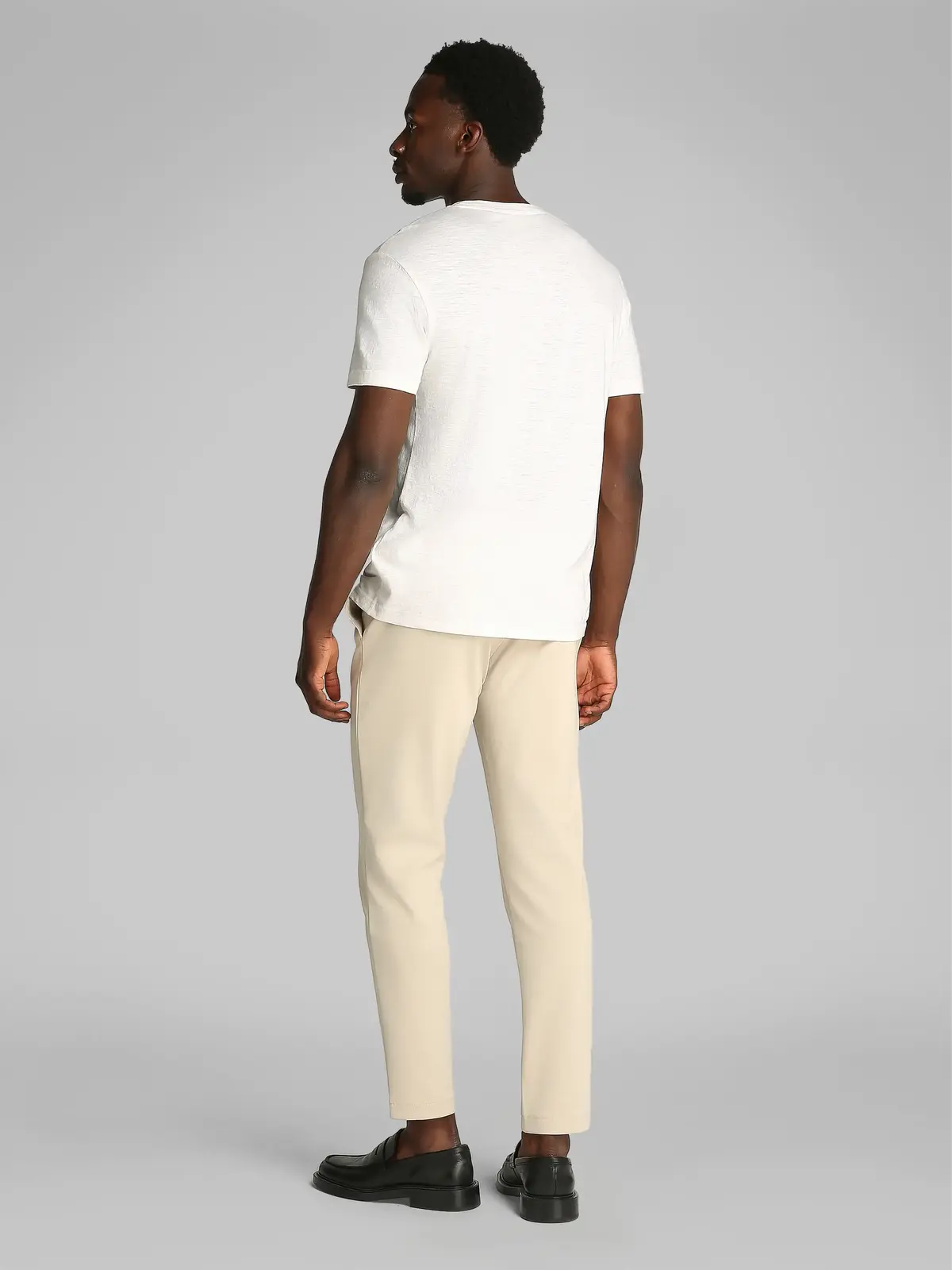 Calvin Klein LINEN COTTON T-SHIRT Beyaz Erkek Tişört