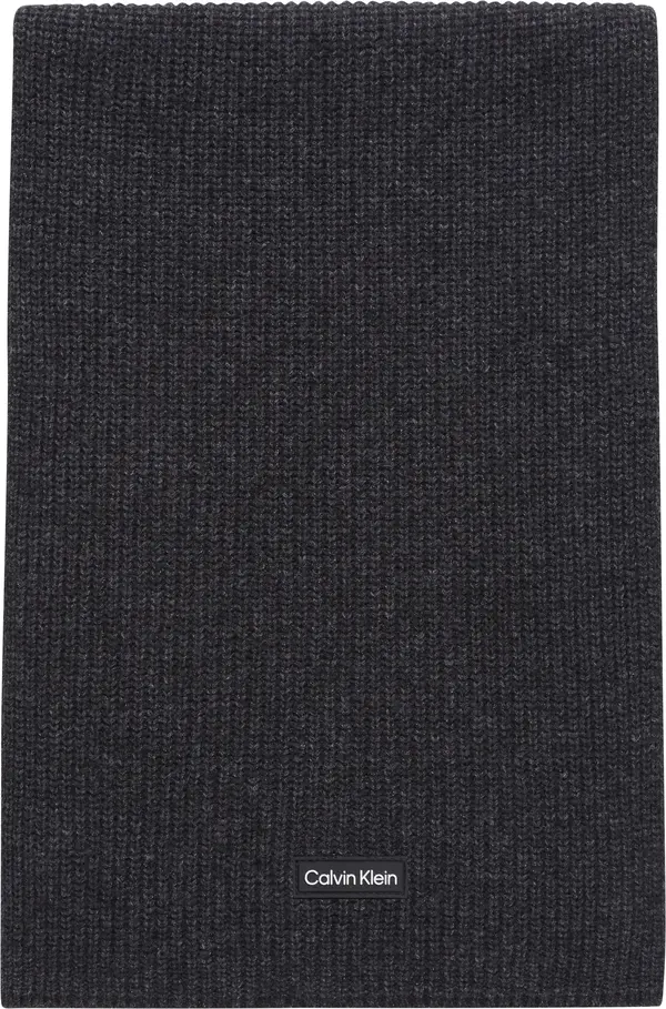 Calvin Klein DADDY WOOL KNIT SCAR Erkek Siyah Atkı