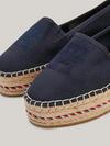 Tommy Hilfiger TH EMBROIDERED FLATF Kadın Siyah Ayakkabı