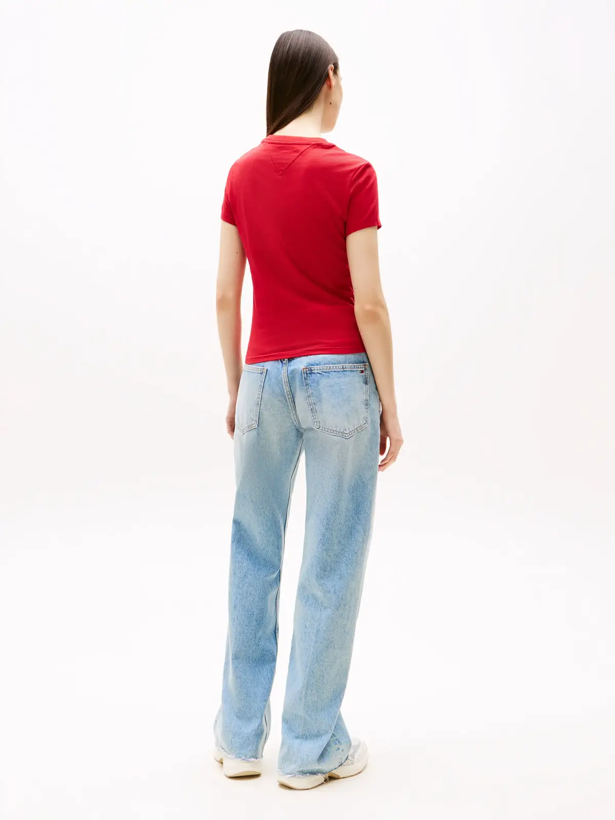 Tommy Hilfiger TJW SLIM TJ US LINEA, XLE Kırmızı Kadın T-Shirt & Polo