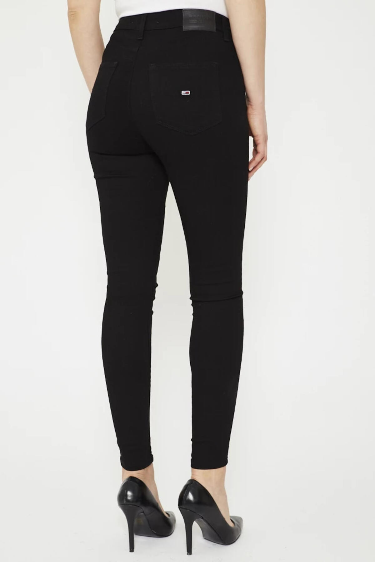 Tommy Hilfiger SYLVIA HR SUPER SKNY, 1BZ Siyah Kadın Kot Pantolon