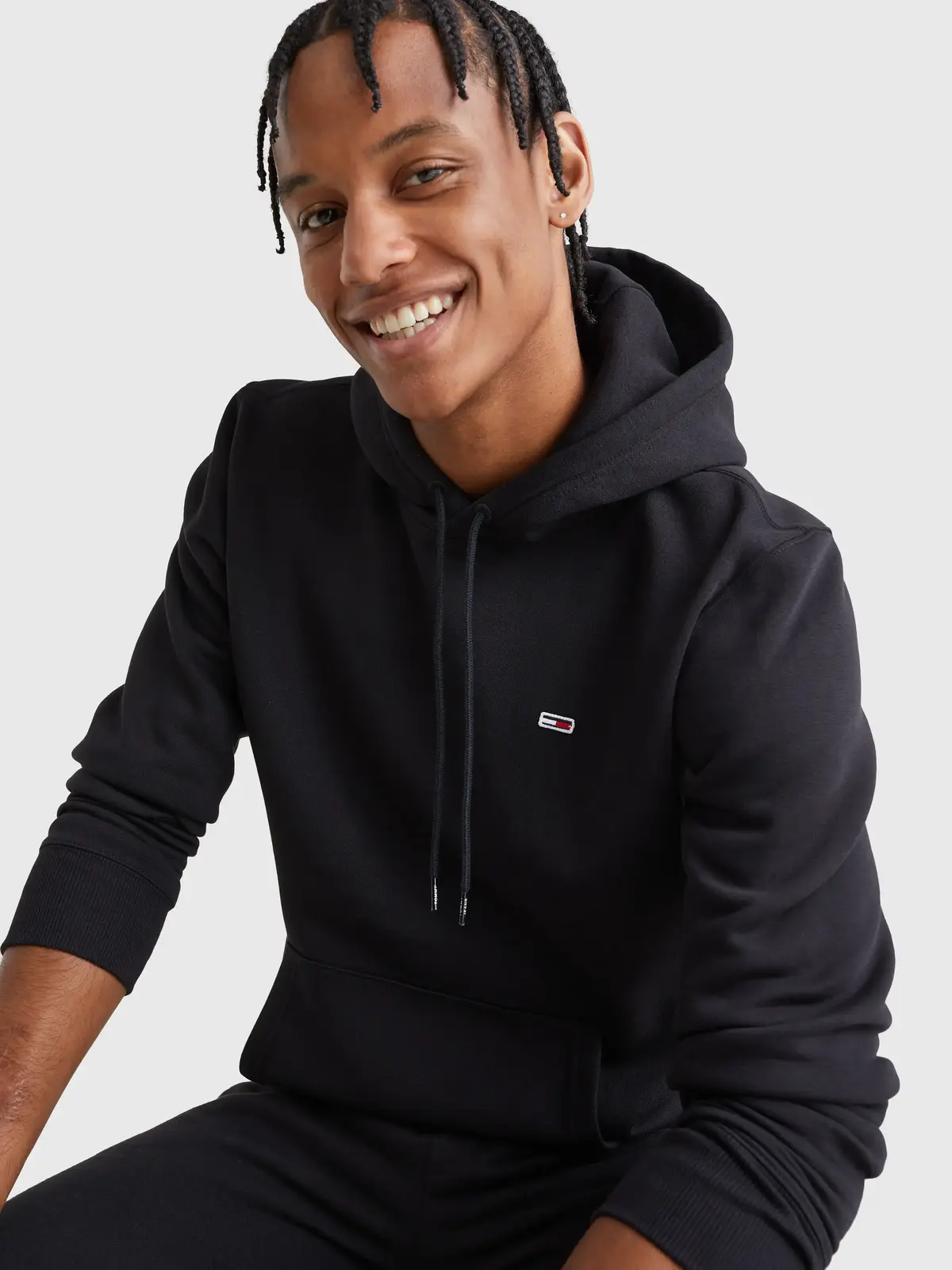 Tommy Hilfiger TJM REGULAR FLEECE H Erkek Siyah Sweatshirt