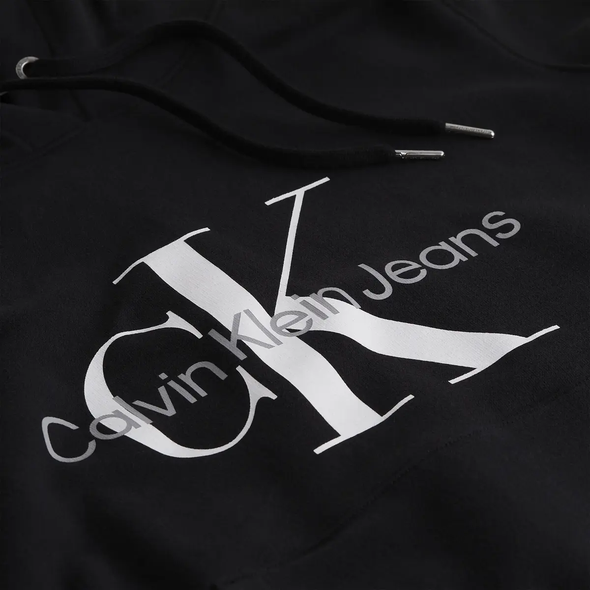 Calvin Klein CORE MONOLOGO HOODIE Erkek Siyah Sweatshirt