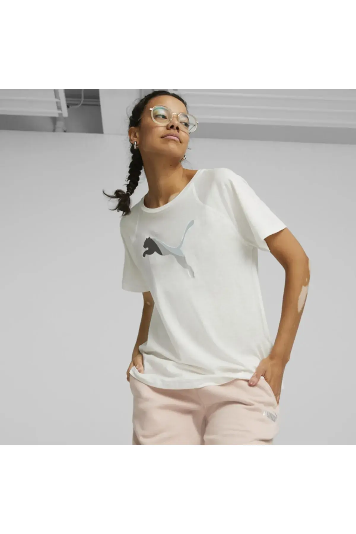Puma Evostripe Tee Beyaz Kadın T-Shirt