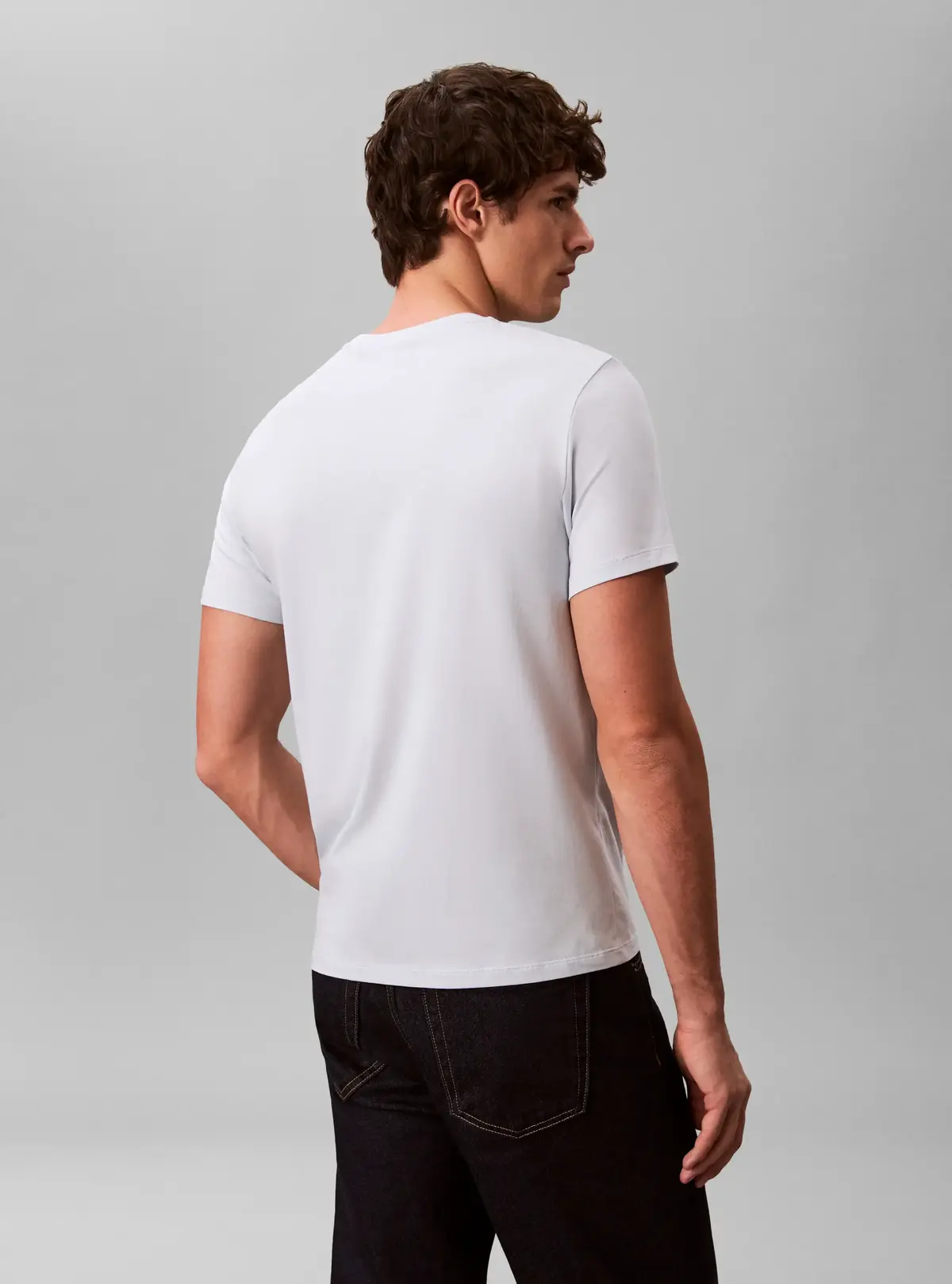 Calvin Klein SS SLIM STRETCH COTT, CIQ Mavi Erkek T-Shirt