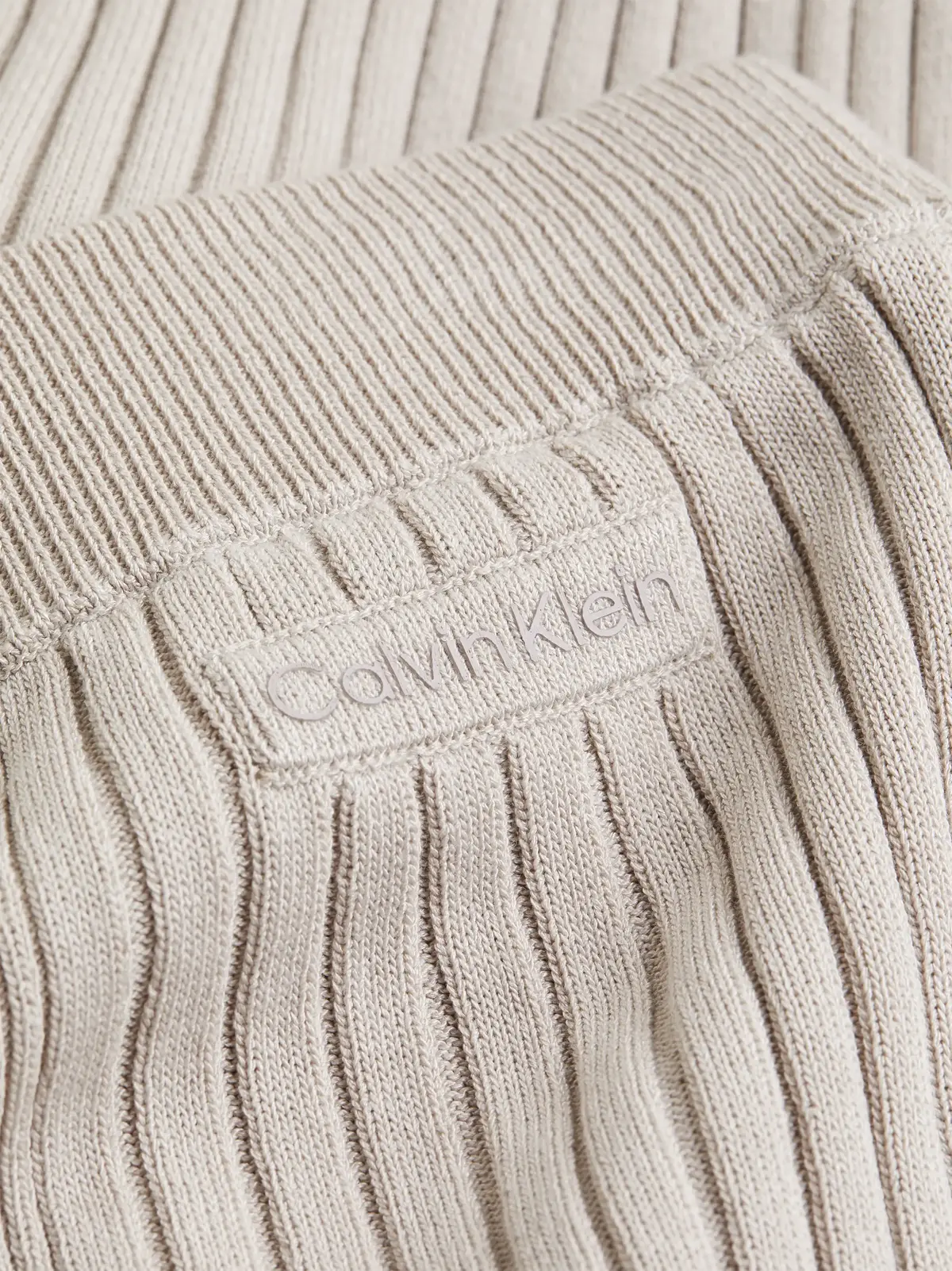 Calvin Klein ICONIC RIB MAXI SKIR Kadın Krem Etek