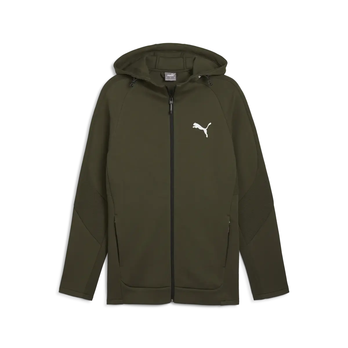 Puma EVOSTRIPE Full-Zip Hoodie Yeşil Erkek Sweatshirt