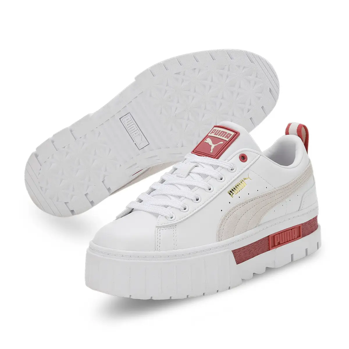 Puma Mayze Lth Wn s Beyaz Kadın Günlük Spor Ayakkabı