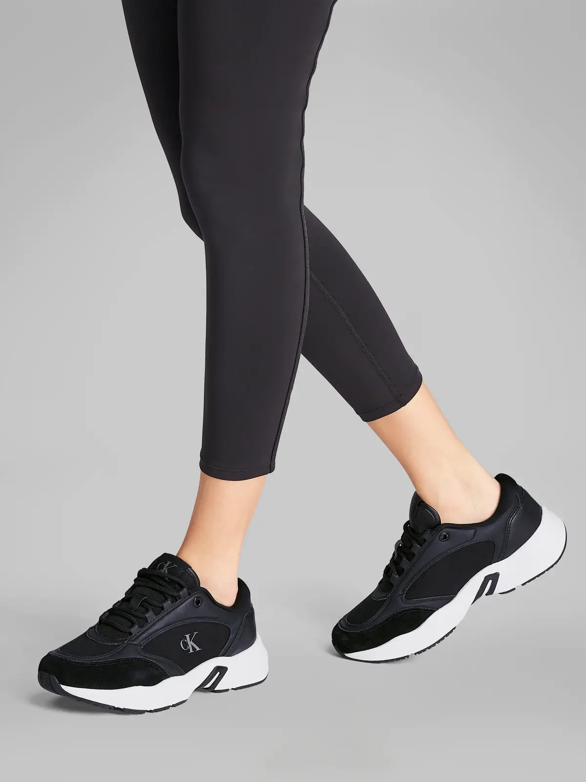 Calvin Klein RETRO TENNIS MG MIX, BEH Siyah Kadın Spor Ayakkabı